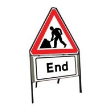 750mm Roadworks Ahead & End Sign
